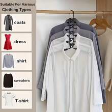 5-Tier Clothes Hanger Maximizes Your Closet Space With This Multilayer Folding Clothes Rack! Multifunctional Hanger, 5-Layer Metal Sponge Clothes Rack, Detachable, High-End Magic Non-Slip Multifunctional Storage Organizer Clothes Rack (The Product Color May Vary Slightly Due To Photography)