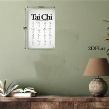 Tai Chi Exercise Guide, Durable Metal Wall Art, Suitable For Home, Office, Gym, Yoga Studio, And Martial Arts School Decoration - Traditional Aesthetics, Zen Home Decor, Perfect Room Decoration, 20*30cm/8x12inch - trộn - Xem 6
