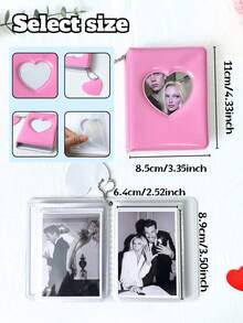 1pc Custom 16 Sheets 1 Inch Photo Mini Photo Album Keyring, 16 Pockets Photo Storage PVC Mini Small Photo Album Binder With Keychain Clear Pocket Photo Album Keychain For Cards, Pictures, Picture Cards Personalized Gifts For Women/Men, Personalized/Customized Keychain, Bag Charms, School Supplies, For Teenagers, Junior High School Students, Middle School Students, High School Senior High School Students, College Students, University Students, Freshman, Sophomore, Underclassmen,Delicate Romance, Utilitarian Chic - Mini Photo Album Keychain - View 9