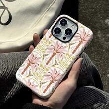 Estuche de teléfono con diseño de árbol de coco de verano y patrón retro para for  16 Pro Max, 15 Pro, 13, 11, 12, XS, 8 Plus y 7, estuche 2 en 1 brillante. - Multicolor - Ver 4