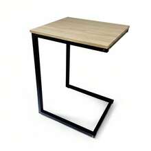 Ecommerc3 MOBLEKIT | 木質和金屬材質的沙發或床邊桌，固定式或可調節式，可選配輪子，家用緊湊型書桌 - 免費送貨 ✅ 24/48 小時送達西班牙（半島） - 黑色桌子 3:40x30x60 厘米 - 查看 8