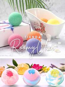 ROOMY CHIC Bomba efervescente para pies 12 piezas Bombas Efervescentes Para Baño Bombas Efervescentes para Spa Diferentes Aromas a Flores y Colores Belleza & Salud Cuidado personal Ducha del baño Bomba de Baño - Multicolor - Ver 7