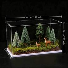 1pc Transparent Acrylic Display Case - Dust-Proof Storage Box, Suitable For Figurines, Models, Dolls - Art Display Shelf (Please Refer To The Installation Video In This Link For Assembly)