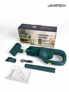 LEVIATECH 1台便携式无线手持吸尘器，6kPa旋风吸力无线车载吸尘器，可充电大功率吸尘器，适用于汽车/办公室/家庭