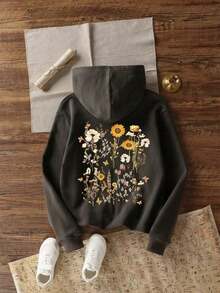 Hoodies For WomenhoodieWomen's Fashionable Autumn/Winter Hooded Pullover Sweatshirt, Soft And Comfortable Thermal Lining Casual Top. Women's Leisure Thermal Lined Pullover Sweatshirt With Collegiate Style Graphic Print, Radiating Yhful Vitality. Suitable For Running, Lounging, Gatherings, Parties, Etc. Provides Warmth In Autumn/Winter, Suitable For Activities Like Running And Exercising. Oversized Thick Hooded Sweatshirt For Women, Fits Street Style And Door Wear, Suitable For Autumn/Winter.Loose And Comfortablehoodies For Women  Clothes Clothes - 杏色 - 查看 11