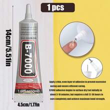 Pegamento multiusos B7000 DIY - Adhesivo transparente y resistente al agua para proyectos hechos a mano, joyería y reparación de pantallas de teléfono - Color transparente - Ver 18