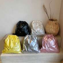 Fashionable Solid Color PU Backpack, Suitable For Vacation, Travel, School, University, Teens, Large Capacity - White - View 3