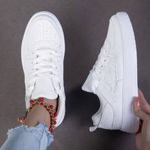 Women's Retro Mary Jane Sneakers Platform Cushioned Sole Casual Street Style Shoes - White - View 16