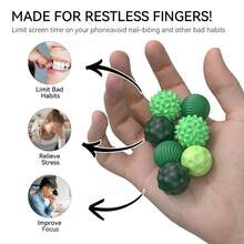 4/8pcs Durable Silicone Magnetic Balls, Pocket-Sized Desktop Toys, Creative & Novel, Green, Purple, Bright Pink, Other Plastic Materials - Multicolor - View 2