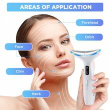 450mAh Electric Microcurrent Facial Beauty Device, Neck Lifting & Skin Rejuvenation, LED Face Firming Massage - Multicolor - View 6