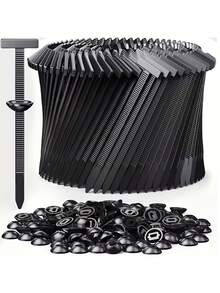 50pcs Shade Clips, Sturdy Round Plastic Fasteners, Suitable For Sunshade Canopy, Patio Mesh Tarp And Garden Cover - Multicolor - View 2
