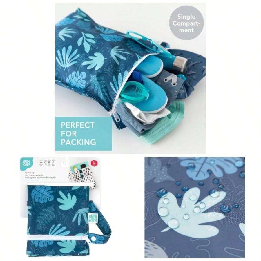 Baby Wet Bag - azul,(藍色熱帶)+ Bumkins - 查看 1