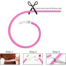 Collar de perro LED, collares de perro brillantes recargables por USB, collar iluminado que mejora la  y visibilidad de las mascotas por la noche, 3 modos de parpadeo, collar iluminado resistente al agua para perros pequeños, medianos y grandes - Azul+rosa+2pcs airtag case - Ver 2