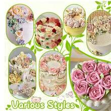 7pcs Stainless Steel Rose Piping Nozzles Set - Cake Decorating & Pastry Tools, Baking Essentials - Multicolor - View 5