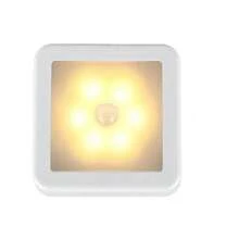 1pc Smart Motion Sensor 6-LED Floor/Ceiling/Wall Light - Wireless, Auto On/Off, Plug & Play Installation, Modern Square Design For Hallway, Stairs, Living Room, Bedroom (Batteries Not Included) - Suitable For Home, Garage, Office Decor - Multicolor - View 11