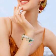 1pc Women's Leather Rope Hanging Strap, Stainless Steel Watch Band Compatible With 38/40/41/42/44/45/49mm Ultra/SE/8/7/6/5/4/3/2/1 - Multicolor - View 4