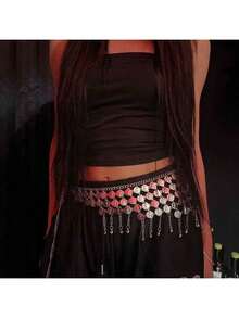 Khăn quấn hông, dây đeo thân, váy múa bụng, phụ kiện trang phục Halloween cho nữ. - Nhiều màu - Xem 7