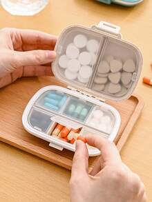 1pc Medicine Box Multi-Compartment Multifunctional Medicine Box Medicine Storage Box Portable Sealed Medicine Box Travel Medicine Box Mini Portable Pill Storage Box Waterproof And Moisture-Proof Travel Medicine Storage Box Weekly Pill Box Medicine Dispenser Pocket Medicine Box. Can Store Vitamins Fish Oil Health Care Products Suitable For Outdoor Camping Hiking Fishing Moisture Prevention Mountain Climbing And Travel - Multicolor - View 11