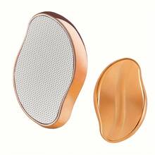 1Pcs Portable Hair Removal Device, Manual Crystal Hair Removal Device, Reusable Nano Glass, Available In Multiple Colors, Easy To Clean, Perfect For Soft And Silky Skin, Skin Exfoliation - 金色 - 查看 2