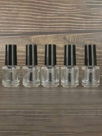 1/3/5个装 0.17盎司透明玻璃指甲油瓶，便携式空瓶，适用于指甲油和其他美甲工具，适合DIY美甲爱好者