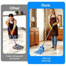 5 Pack Commercial Mop Head Replacement 6.6 Inch Headband Heavy Duty Microfiber Tube Mop 18oz Looped End Washable Refill For Industrial Floor Cleaning Hardwood Tile Concrete - Màu xanh lam - Xem 3