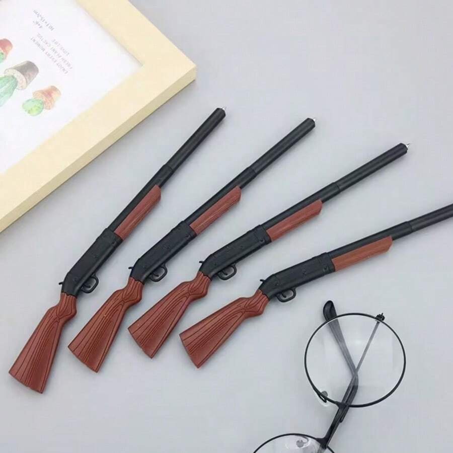 Bộ 4/5/10 bút bi hình súng - Bút bi hình súng săn độc đáo, mực đen 1.0mm, thích hợp cho người đam mê thể thao ngoài trời (19cm, nhựa ABS, bút viết thú vị) - Nhiều màu - Xem 1