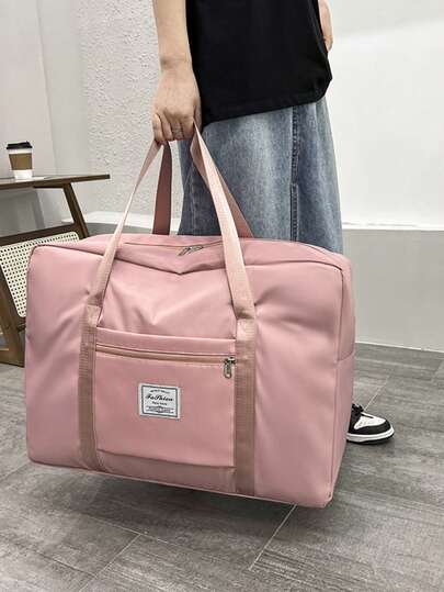 1 pieza Bolsa de viaje impermeable de gran capacidad, bolso de mano, bolsa de almacenamiento de ropa acolchada, bolsa de equipaje de embalaje simple perfecta para viajes y dormitorios, accesorios de dormitorio, útiles escolares, vuelta al colegio, artículos esenciales para dormitorio, bolsa de viaje para maleta, bolsa de fin de semana, bolsa de gimnasio, bolsa de fin de semana, bolsa de lona para equipaje, bolsa de universidad, bolsas de equipaje, bolsa de fin de semana, bolsa de hospital, bolsa de vacaciones de invierno, organizador de viaje resistente, artículos esenciales para cruceros, artículos esenciales para vacaciones para hombres y mujeres, artículos esenciales de viaje, artículos esenciales de vacaciones, artículos imprescindibles de viaje