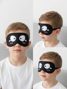 3pcs/Set Cartoon Print Eye Mask For Kids Aged 3-10, Personalized Mid-Large Children Sleep Mask, Cartoon Pattern Eye Mask For Sleeping, Napping, Travel - Multicolor - View 3