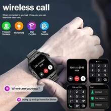 MixtataDi Smart Watch,Wireless Calling /Dial, Various APP Reminders,Suitable For Men And Women,Sports Watches,Information Reminder,For IOS/Andriod - 彩色 - 查看 8