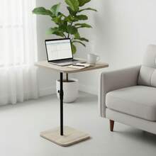 Ecommerc3 MOBLEKIT | Bàn phụ cho sofa hoặc giường ngủ bằng gỗ và kim loại, kiểu cố định hoặc điều chỉnh được với tùy chọn bánh xe, bàn làm việc nhỏ gọn cho gia đình - Miễn phí vận chuyển ✅ Giao hàng 24/48 giờ đến Tây Ban Nha (Bán đảo) - Bàn đen số 4: 45x29 cm - Xem 1