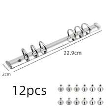 YQQ Carpeta De Archivos Carpeta 12 Clips Para Carpetas De Archivos Abrazaderas Carpeta De Anillas De 6 Agujeros Carpeta De Anillas A5 Anillos De Hojas Sueltas silver1234 - como en la foto - Ver 2