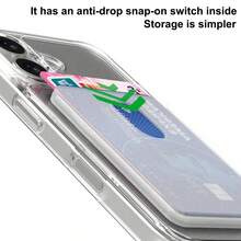 1pc Multi-Functional Magnetic Card Holder Phone Case With Stand, Transparent Adhesive Card Slot Protective Cover Compatible With MagSafe, Suitable For Various Phone Models - Multicolor - View 5