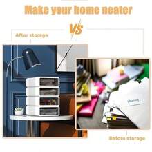 4 Tier Desk Organiser Drawers Stackable White Desktop Drawers Storage Plastic Make Up Desk Storage Box With 5 Drawers For Home Collection Makeup Office Supplies - White - View 6