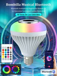 Bombilla LED E27 con luz multicolor, bola mágica para KTV y bares, luz giratoria para escenarios, luz láser intermitente, bola mágica multicolor. foco LED E27 tipo bola disco, multicolor giratoria, ideal para KTV, bares, fiestas en casa, escenarios pequeños y decoración navideña o de Año Nuevo - Multicolor - Ver 2