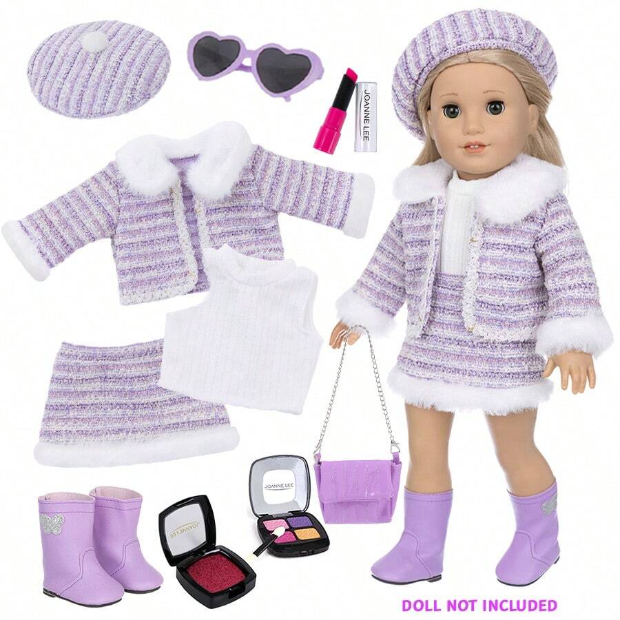 (Doll Not Included) 10 Stylish Newborn Dolls (Fitting 18 Inches), Newborn Baby Doll Clothes And Accessories, Suitable For Dress-Up Games, Children's Toys, Birthday/Holiday Gifts, Christmas Gifts. - Bộ quần áo - Xem 1