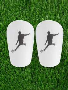 2 piezas Espinilleras de fútbol con protección de impacto reforzada, diseño con patrón de pierna - Multicolor - Ver 11