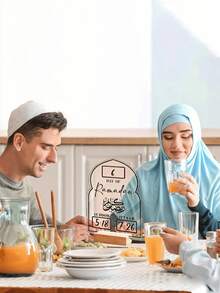 Ramadan Countdown Acrylic Calendar, Comes With Marker Pen, Ramadan Home Decor, Eid Al-Fitr Table Decor, DIY 30-Day Countdown Calendar (2026), Ramadan Gift