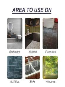 JAYSUING 260ml Tile Grout, Ceramic Tile, Floor Tile, Kitchen Sink, Toilet, Washbasin, Waterproof Mildew-Proof Sealant, Bathroom Sealant, Mold Remover Filler