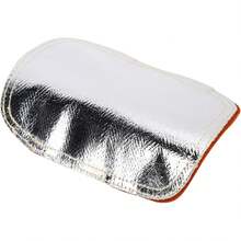 Escudo de Mano de Soldadura, Guantes de Soldadura Escudoérmico Cuero de Vaca Dividido Almohadilla de Mano de Soldadura Trasera Aluminizada para Caldera Industrial, Fundición de - 1 - Ver 9