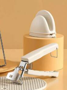 Juego de pinzas resistentes al calor de acero inoxidable, pinzas antideslizantes para tazones y platos, herramientas de cocina esenciales para vaporera/microondas/horno - Multicolor - Ver 7