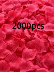 2000pcs Artificial Red Rose Petals,Romantic Handmade Flowers,Suitable For Wedding Party Room Layout Home Decoration,Birthday Decoration,Table Centerpieces,Bedroom Decoration,Room Decoration,Bathroom Decoration,Valentine's Day Gift,Graduation Decoration, Valentine's Day Decoration