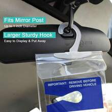 1/2pcs Disabled Slogan Sign PVC Hook Bag, Parking Sign Bag, Disability Card Card Car Hanging Bag Keep You Handicap Parking Placard For Women Storage Organizer Travel Essentials Back To School Dormitory Storage Fall Decor - Clear - View 6