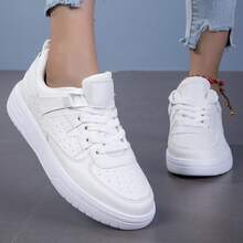 Women's Retro Mary Jane Sneakers Platform Cushioned Sole Casual Street Style Shoes - White - View 10