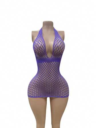 Sexy Lingerie, An Elegant Slim Fit Dress With Navy Blue Shoulder Straps And Pearl Embellishments