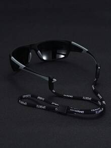 POLASUP 2副运动骑行驾驶钓鱼时尚眼镜，户外徒步旅行骑行眼镜，带硅胶防滑垫（含硅胶眼镜带、便携式眼镜盒、清洁布） - 2set黑灰框/全灰片 - 查看 4