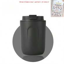 400毫升玻璃杯，高端咖啡杯，可定制贴纸图案，奢华牛奶杯，冬季暖身杯，抹茶杯。两用保温杯，专为女性设计，适合居家、办公、学校、聚会、旅行、露营等场合，也可作为礼物赠送。 - 彩色 - 查看 12