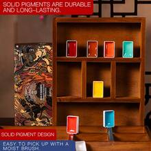 Rubens 12/24 Colors Chinese Painting Solid Watercolor Paints, Solid Ink Painting Pigments Starter Set For Beginners - Single Piece - View 8