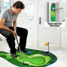 迷你高尔夫游戏套装，适合户外/浴室玩耍 - 绝佳的恶搞礼物，适合上厕所、做鬼脸、交换礼物等场合，适合3岁以上儿童