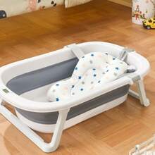 1pc Baby Bath Sponge Mat, Anti-Slip Bathtub Pad, Floating Bath Mat Universal Bathing Net Frame For Newborn - Multicolor - View 8