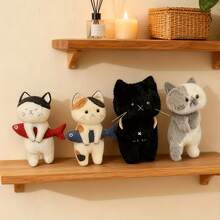 Bộ 2 khuôn may hình động vật tự làm, bộ khuôn may chần hình thú cưng, thích hợp để may đồ chơi mèo và cá voi dễ thương, thước kẻ may vá tái sử dụng, bộ dụng cụ may vá tự làm dễ dàng, phù hợp cho người mới bắt đầu và người làm thủ công (30x30cm/12x12in) - Nhiều màu - Xem 5